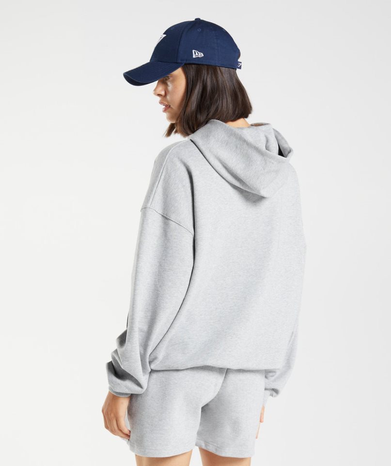 Women's Gymshark Rest Day Sweats Hoodie Light Grey | CA D183NA